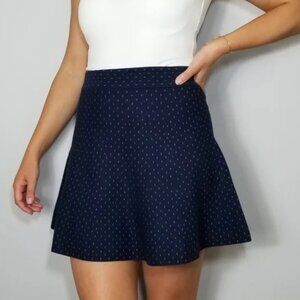 Club Monaco Printed Mini Navy Blue Sweater Skirt Club Monaco size  L